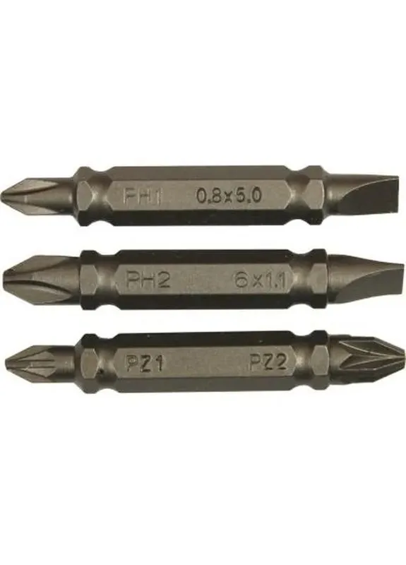 Набір біт двустор. Ph1-SL5,Ph2-SL6,Pz1-Pz2, 48мм, 3шт. (STA61381) Stanley (399580586)