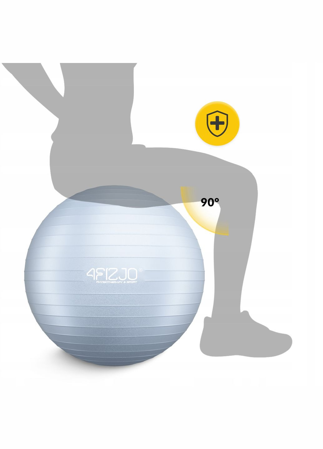Мяч для фитнеса (фитбол) 85 см Anti-Burst P-5905973404822 Grey 4FIZJO (347317451)