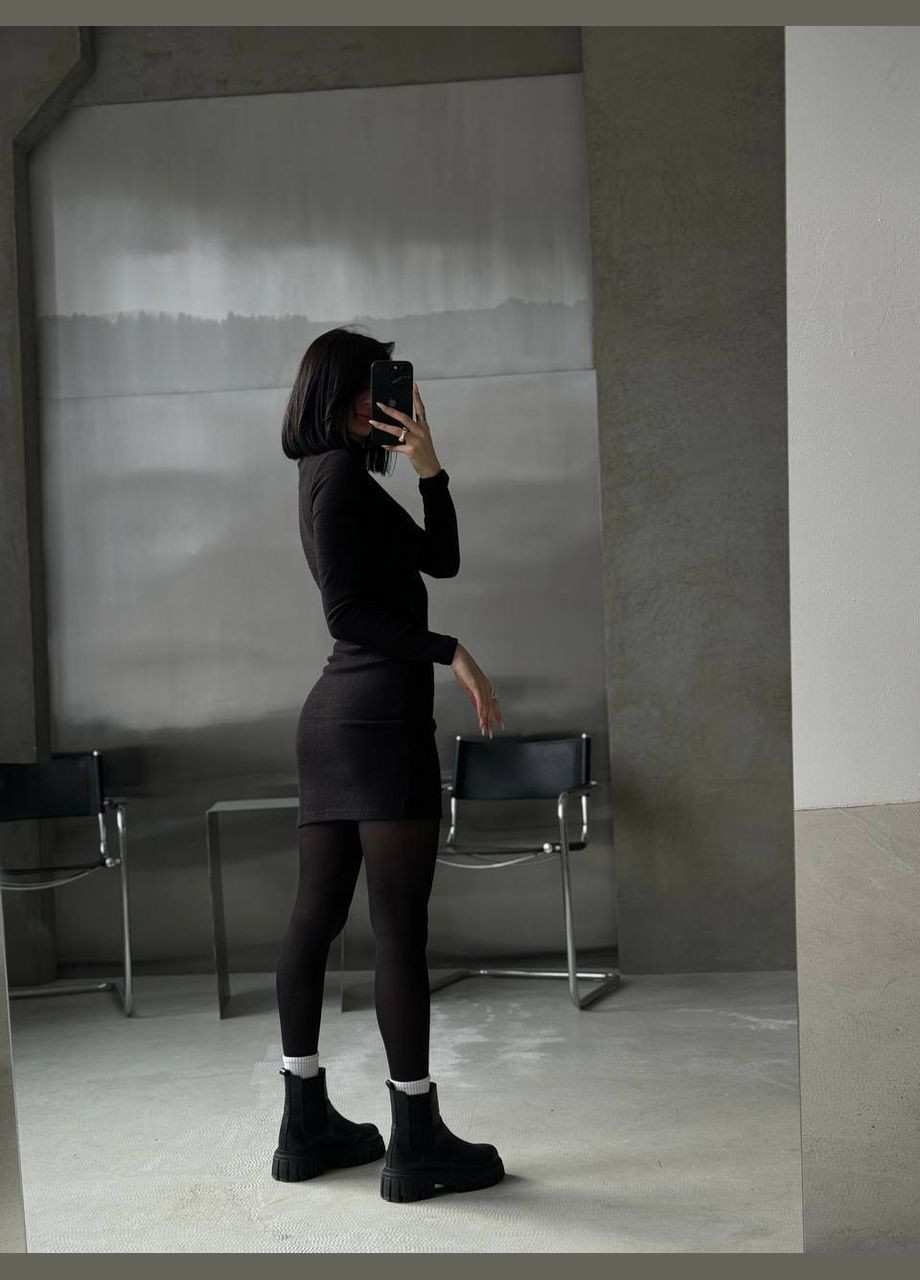 Чорна святковий, коктейльна, ділова, повсякденний, кежуал, джинсова, вечірня сукня жіноча No Brand однотонна