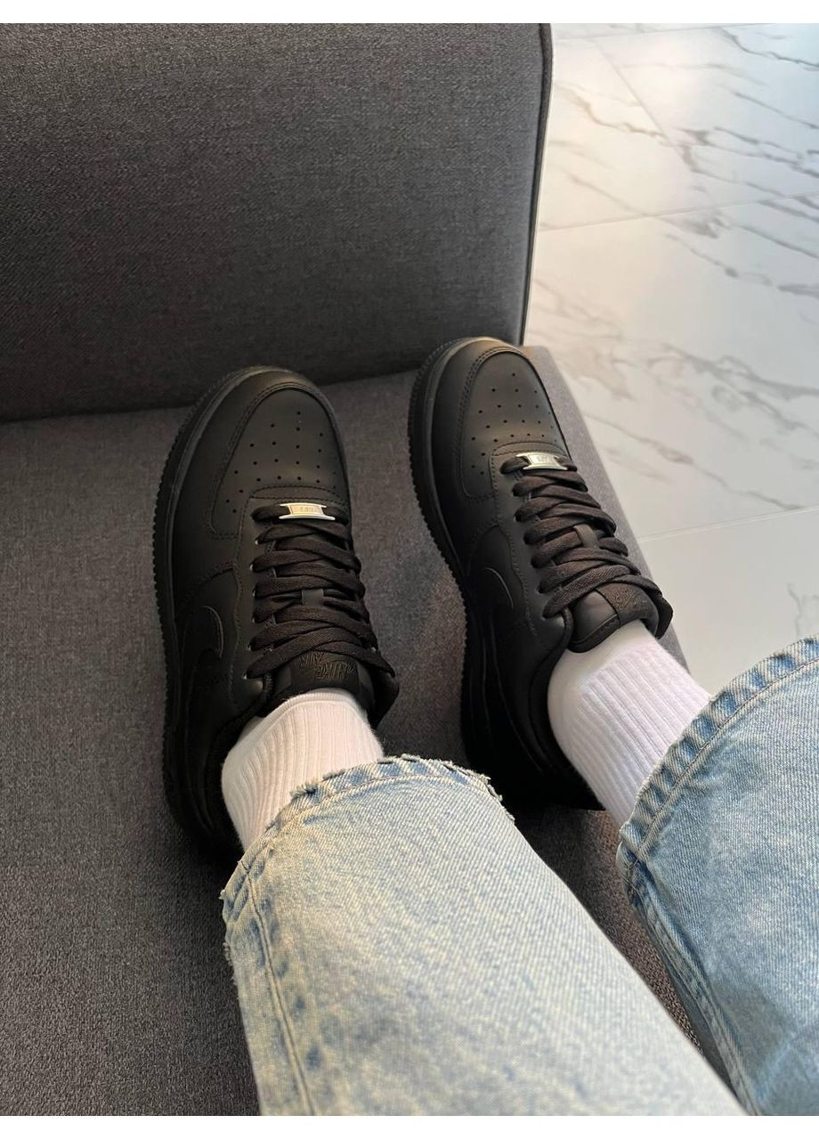 Жіночі кросівки Nike Air Force 1 Low 07 Premium Black CW2288 чорні демісезони (369384101)