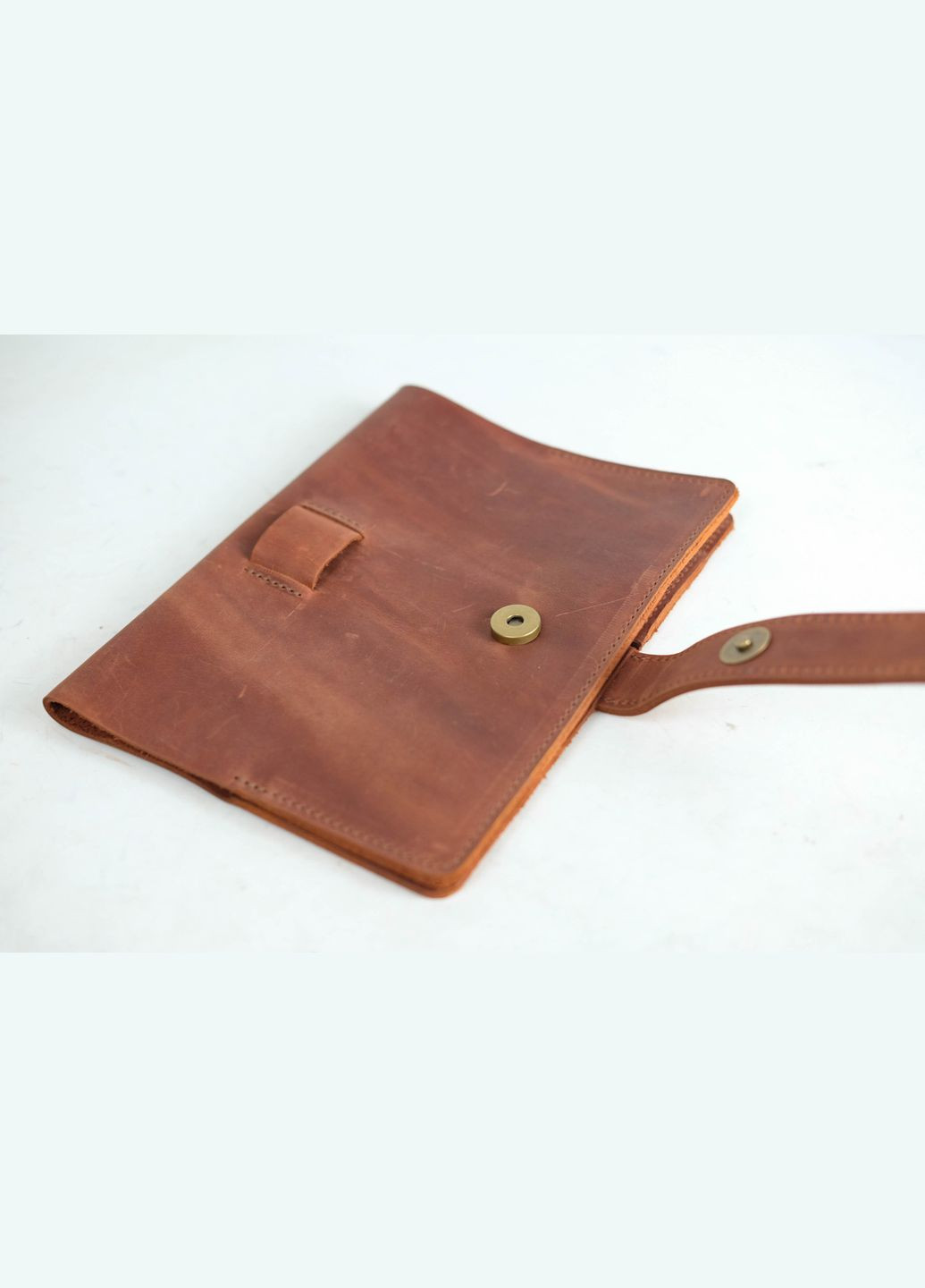 Кожаная обложка для блокнота А5 Дизайн №7, натуральная Винтажная кожа, цвет Коньяк Berty (299397097)