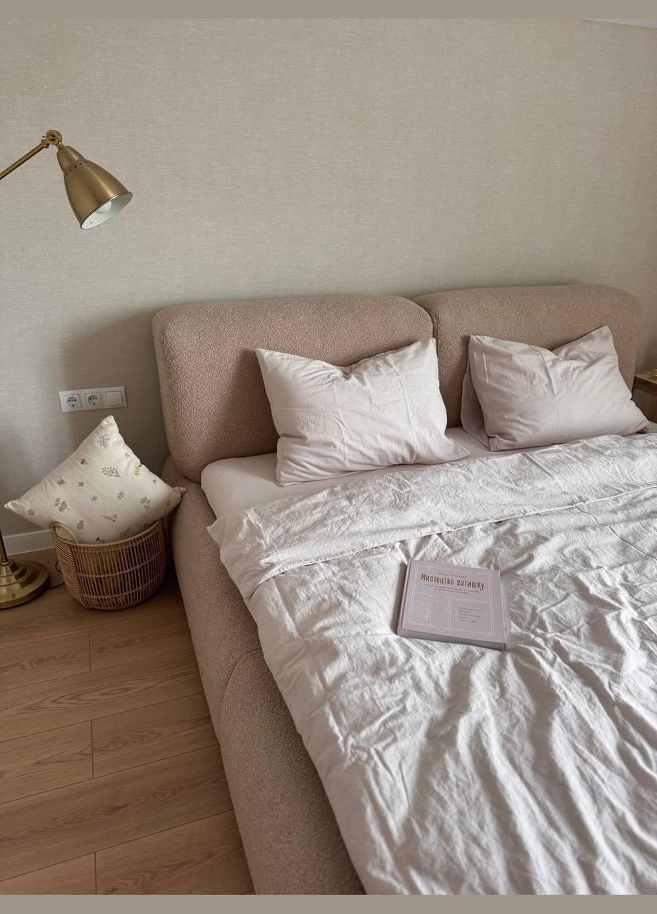 Постільна білизна бавовна Євро 200х220 наволочка 70х70 2шт Світло-рожевий (П4К-al-sikel-var-002-01) No Brand (348094899)