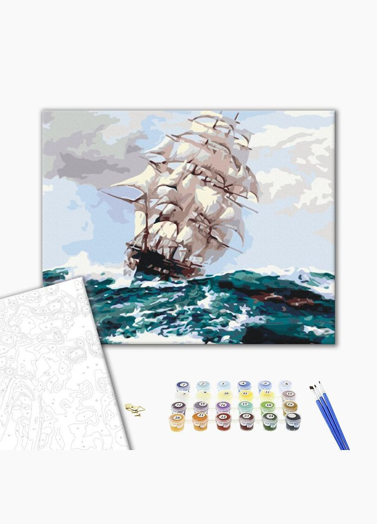 Картина за номерами На шляху до Асоль Пейзаж Кораблі море Малюнки на полотні BS52194 Brushme (308987807)