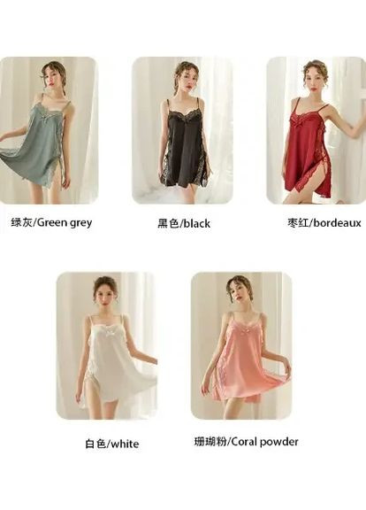 Шикарний пеньюар із м'якого щільного атласу на шнуровці збоку. Атласний пеньюар на шнурівці із стрінгами China (360863661)