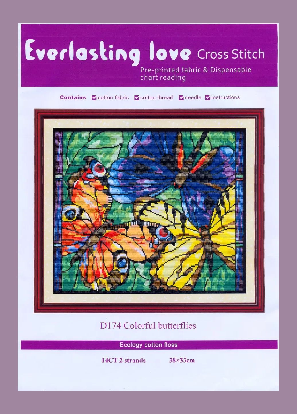 Набір для вишивання за нанесеною на канву схемою "Birds and apples". AIDA 14CT printed 47*37 см Joy Sunday (313614479)