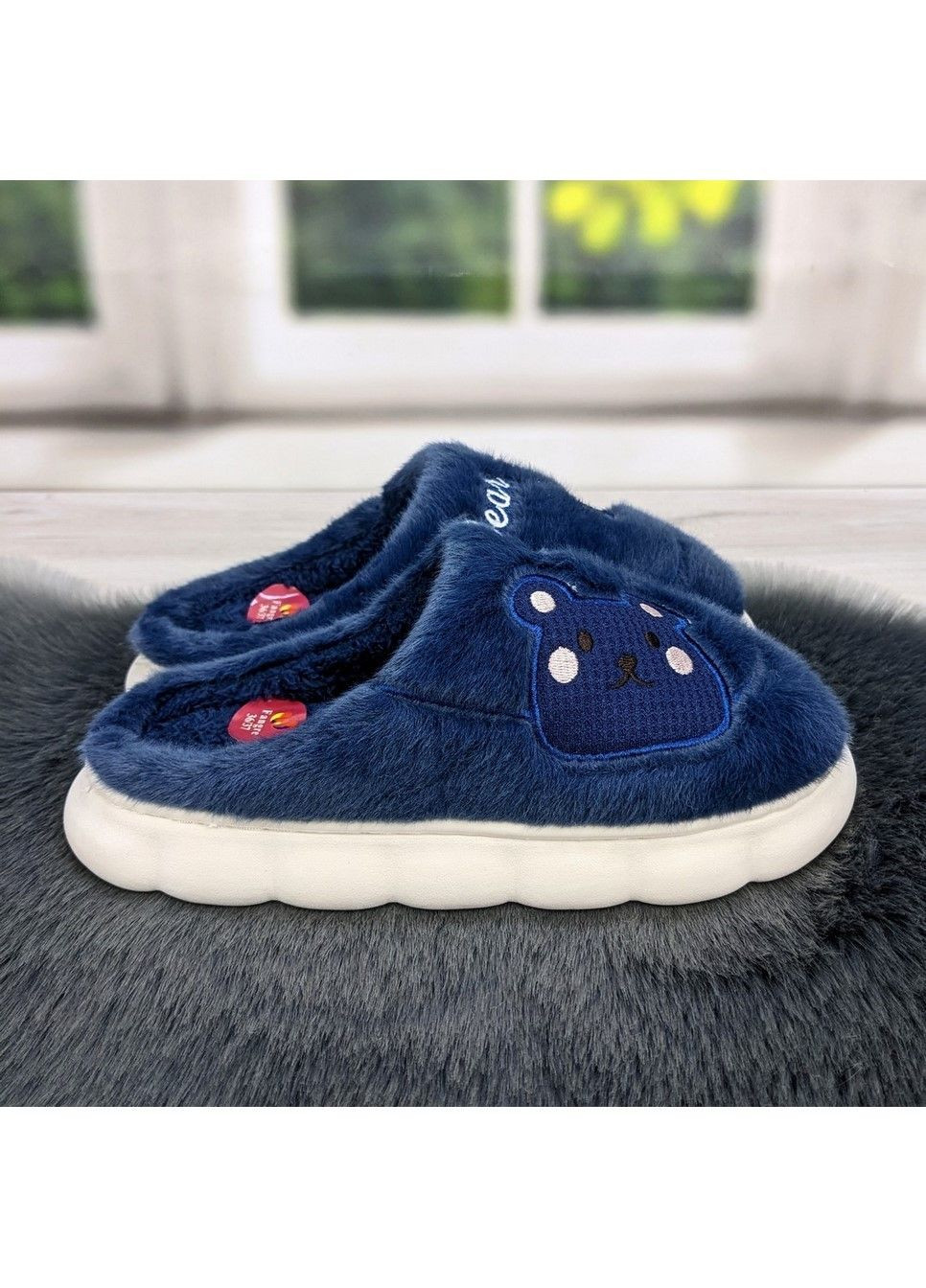 Синие тапочки домашние теплые женские или подростковые Fashion