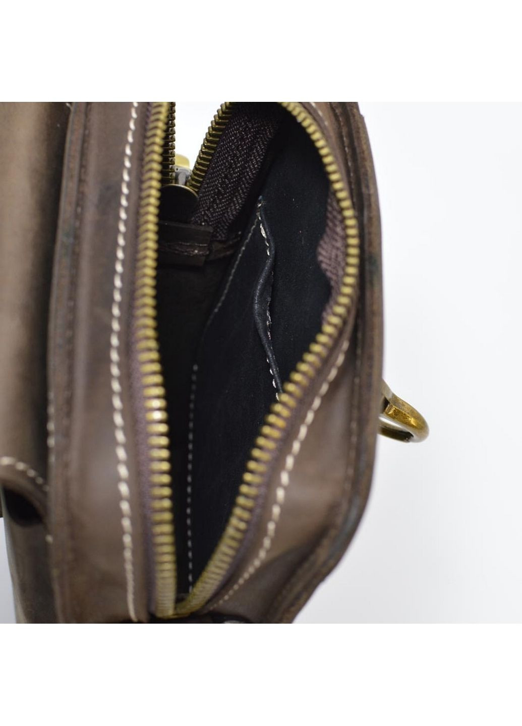 Чоловіча шкіряна сумка на пояс 20х13.5х5 см TARWA (315871141)