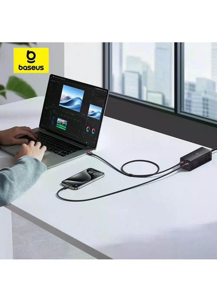 Кабель Сafule cable USB-C Type-C to Type-C 100W (2 шт) 1m 1м Baseus (369511610)