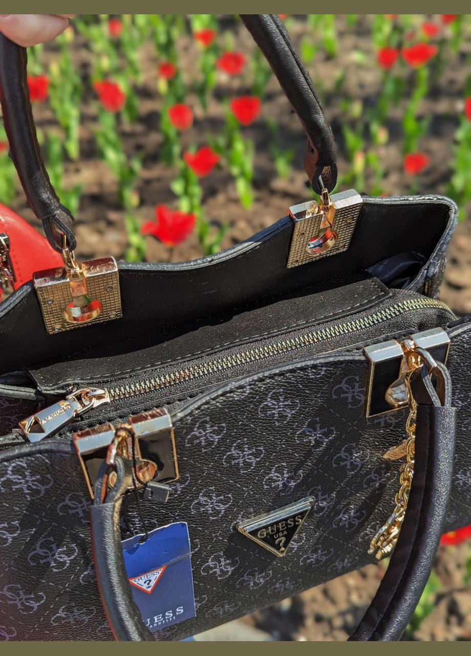 Сумка Гесс на три відділення чорний класичний No Brand (318821711)