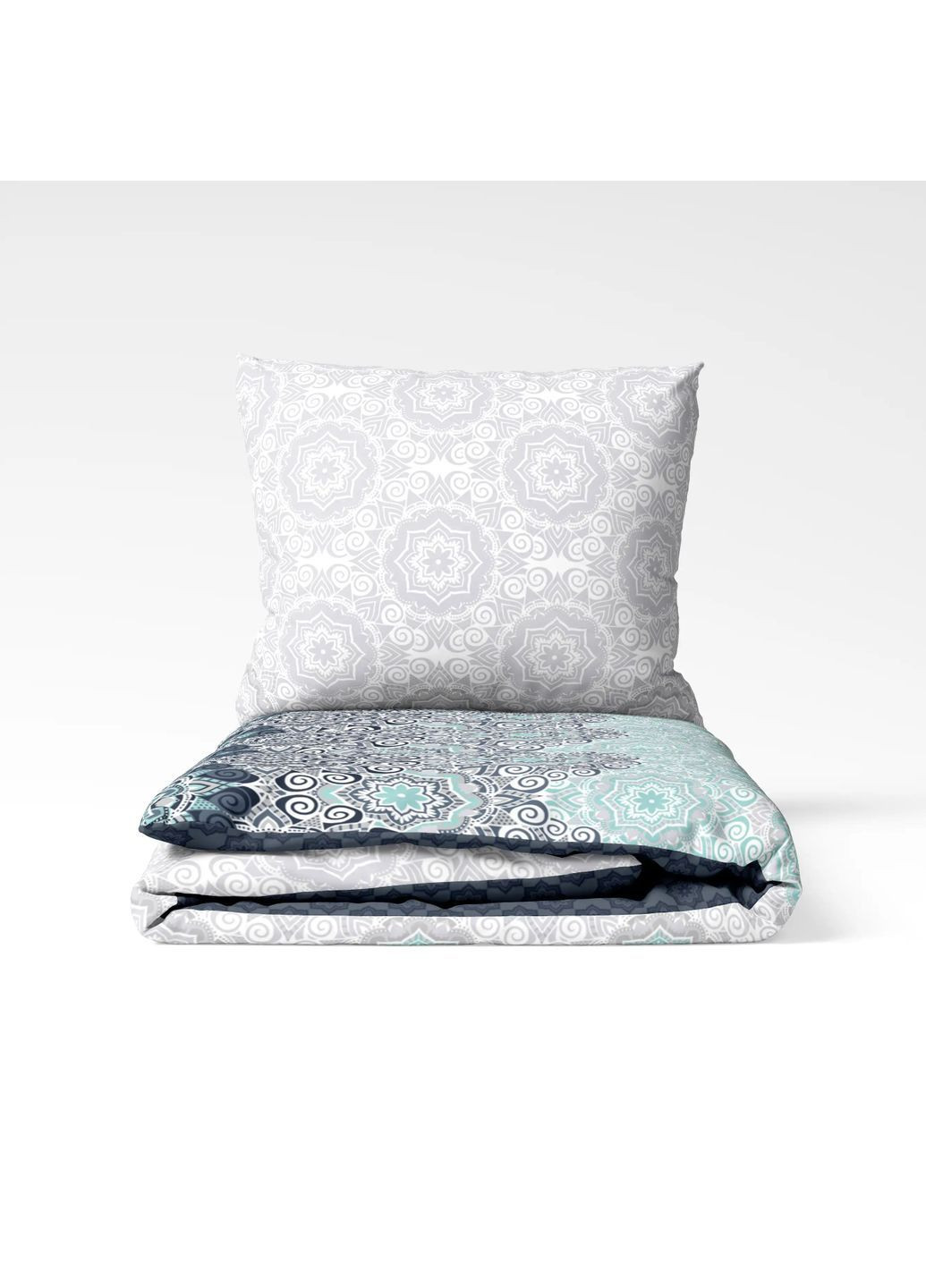 Двоспальний комплект постільної білизни з наволочками 70*70 см, 115 гр/м2 Fiona Сірий (15840180215) ТЕП (364100014)