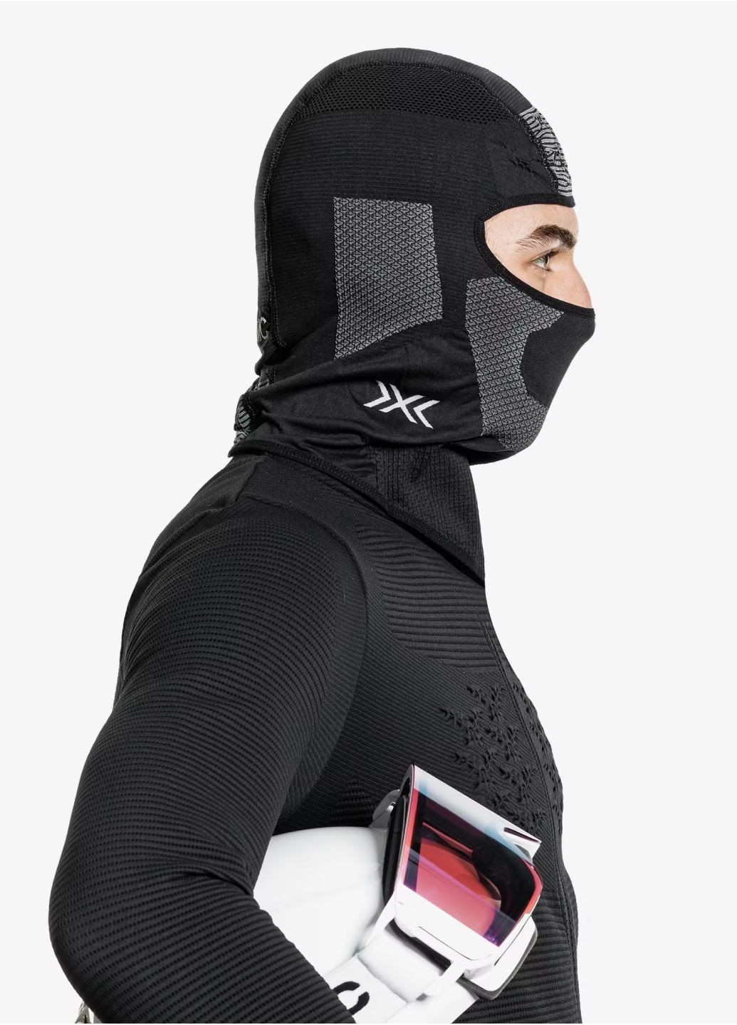 X-Bionic балаклава теплая черный спортивный полиамид производство - Италия