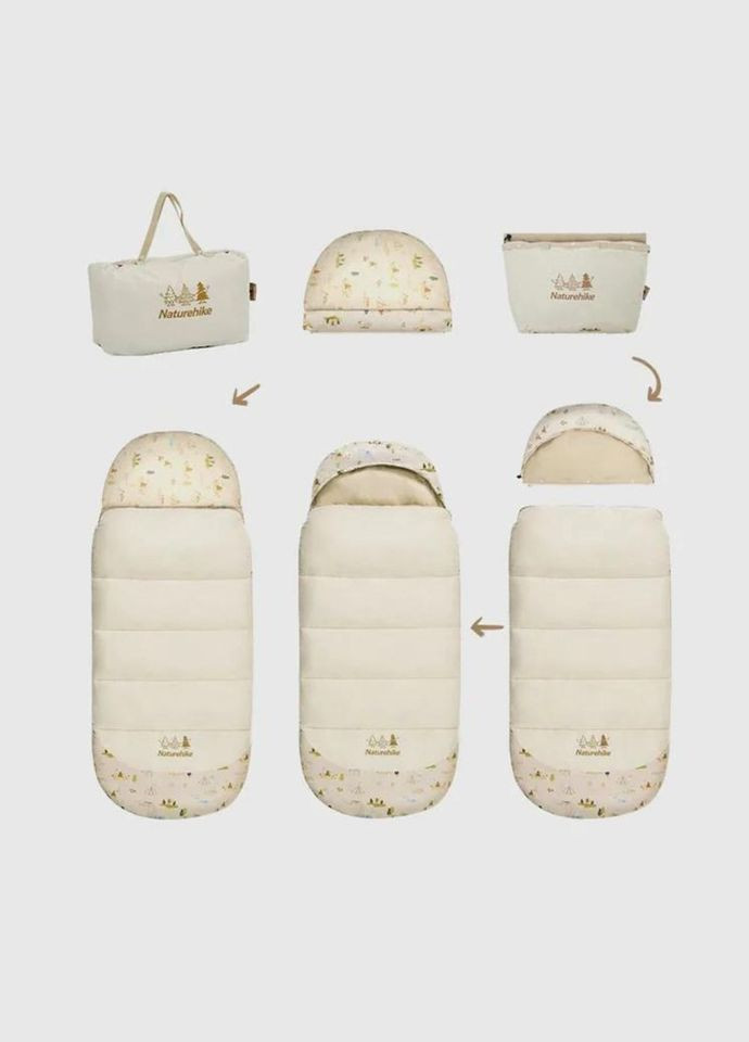 Детский спальник с капюшоном B300 CNH22SD001, бежевый Naturehike (361056135)