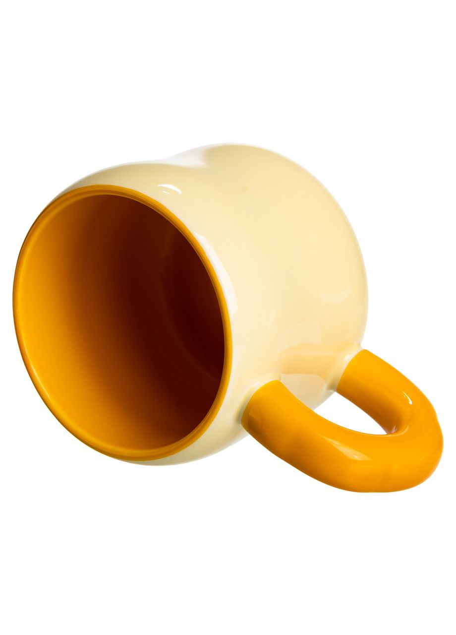 Чашка порцелянова з магнітом Бант 400 (мл) подарункова кружка прикольна чашка для дітей на подарунок з жовтим FM-52A Jooki (372010833)