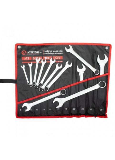 Набір ключів комбінованих 12од., 8-30мм Cr-V HT-1251 MDR Intertool (371793984)