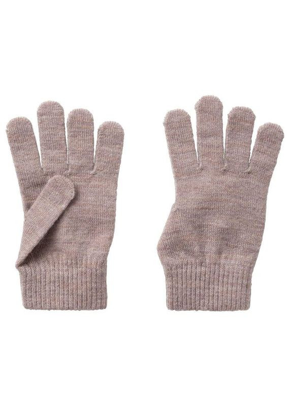 Детские вязаные демисезонные перчатки для девочек Кофейные (25091728) Name it (363188274)