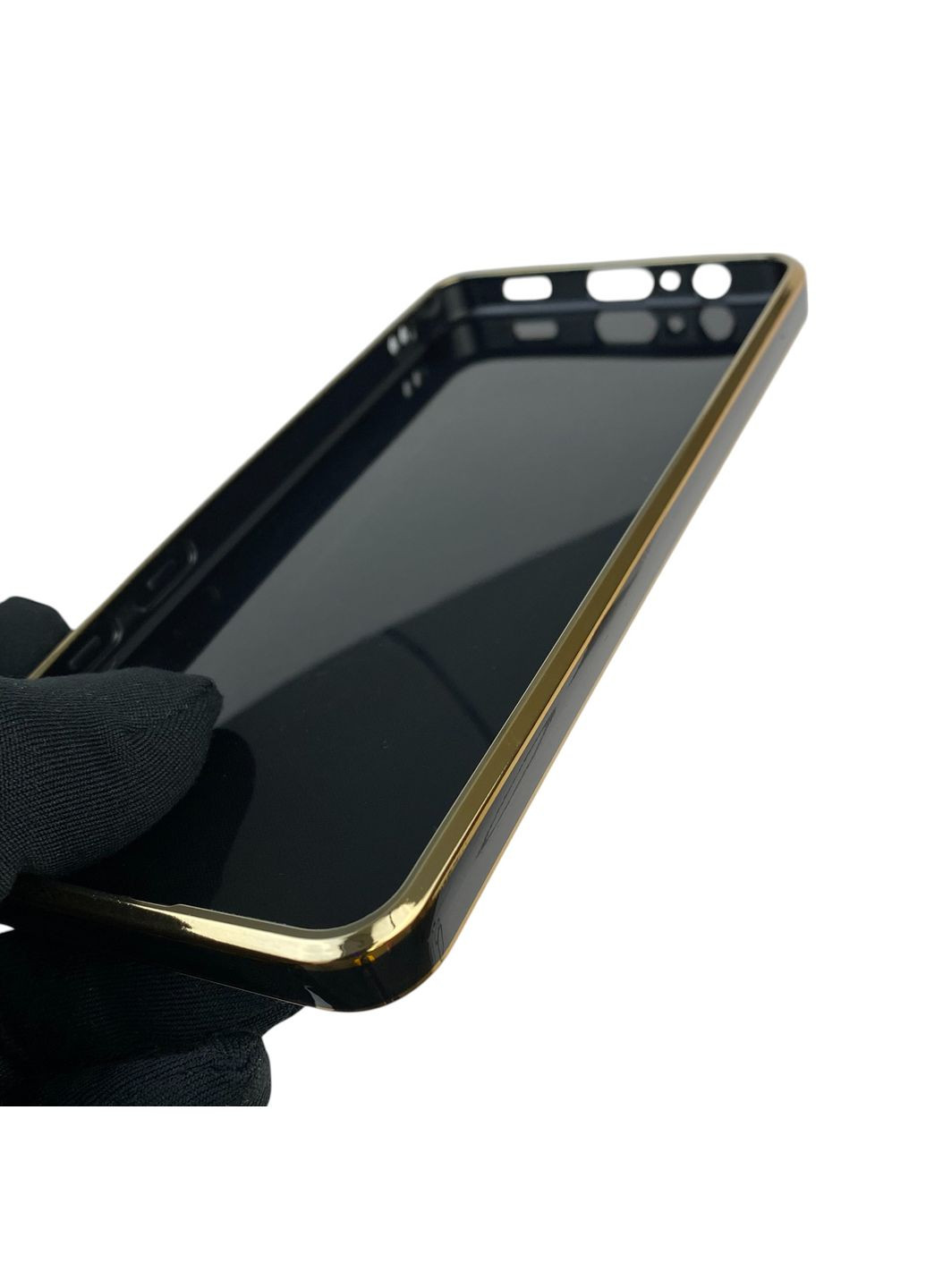 Чехол для Galaxy A02 SM-A022G с кольцом MagSafe с золотой окантовкой на самсунг а02 черный gs1 Samsung (366236131)