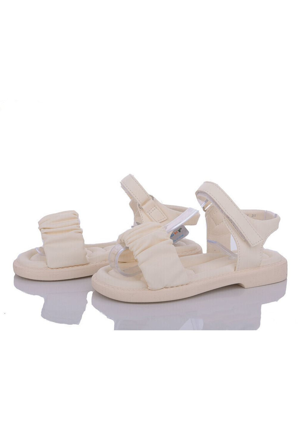 Бежевые повседневные босоножки Bessky на липучке