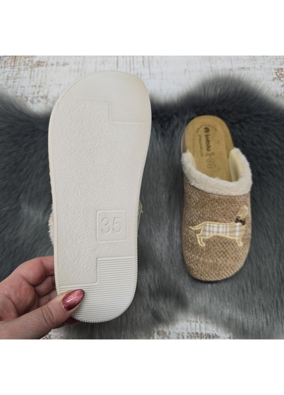 Тапочки жіночі теплі із закритим носком Inblu (370091711)