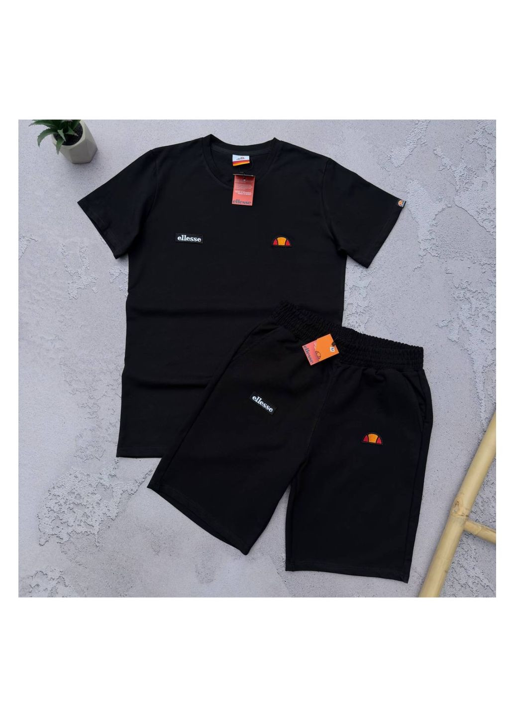 Черный летний мужской комплект No Brand