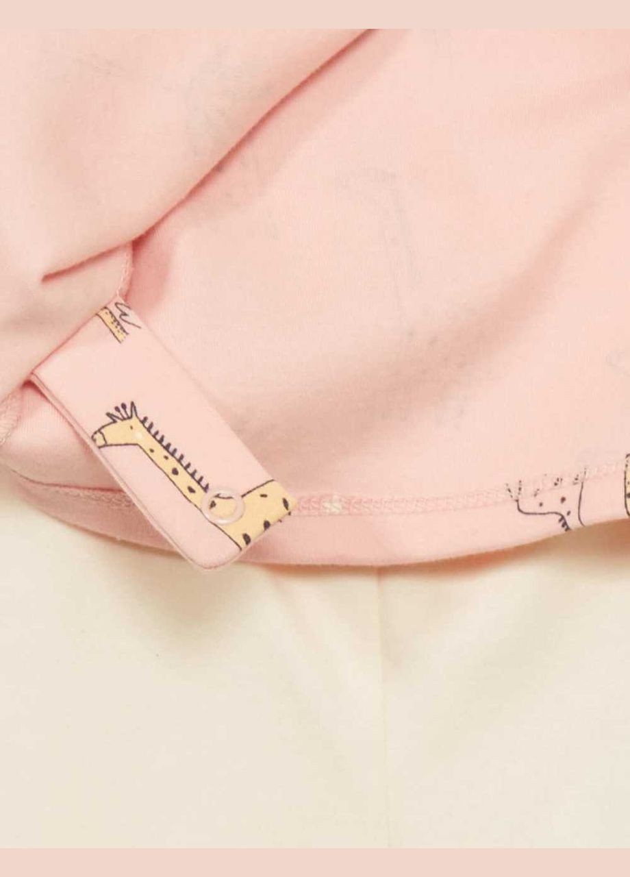 Молочная всесезон пижама (комплект),молочный-розовый, Kiabi