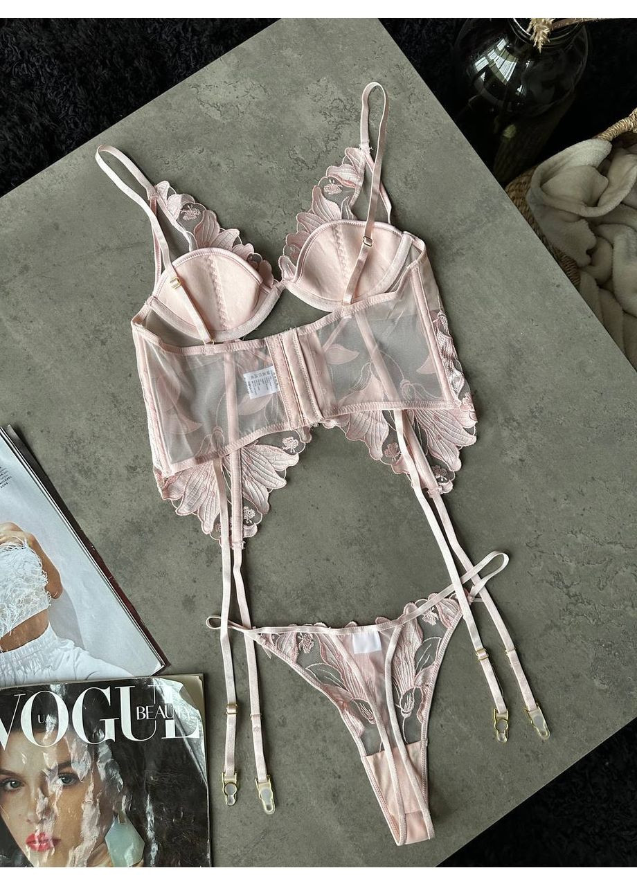 Рожевий демісезонний комплект білизни No Brand