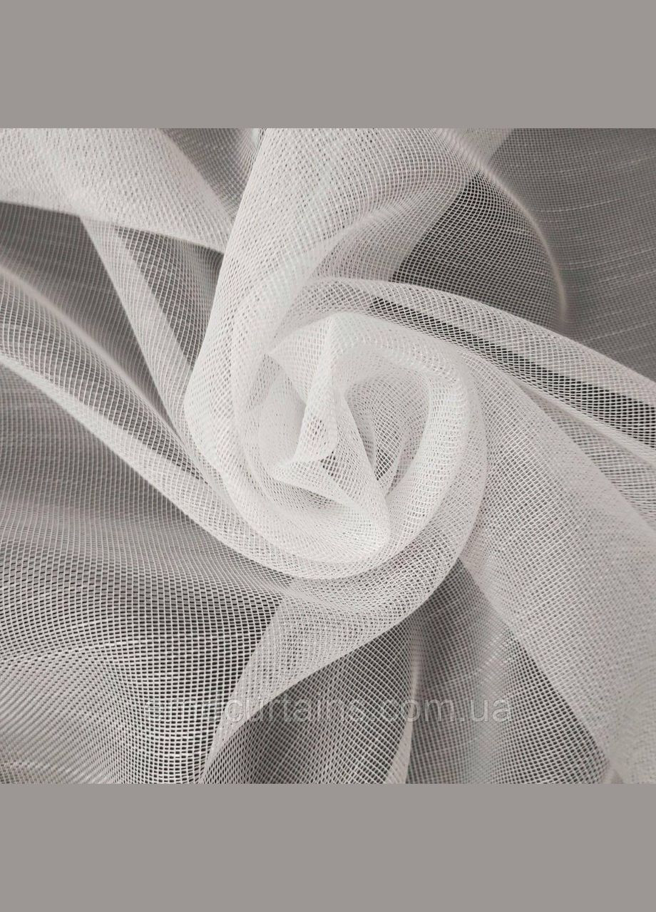 Комплект штори 2 шт. з підхватами 200х250 см мікровелюр Сірий, тюль бамбук 300 см Тепло-білий No Brand (337354203)