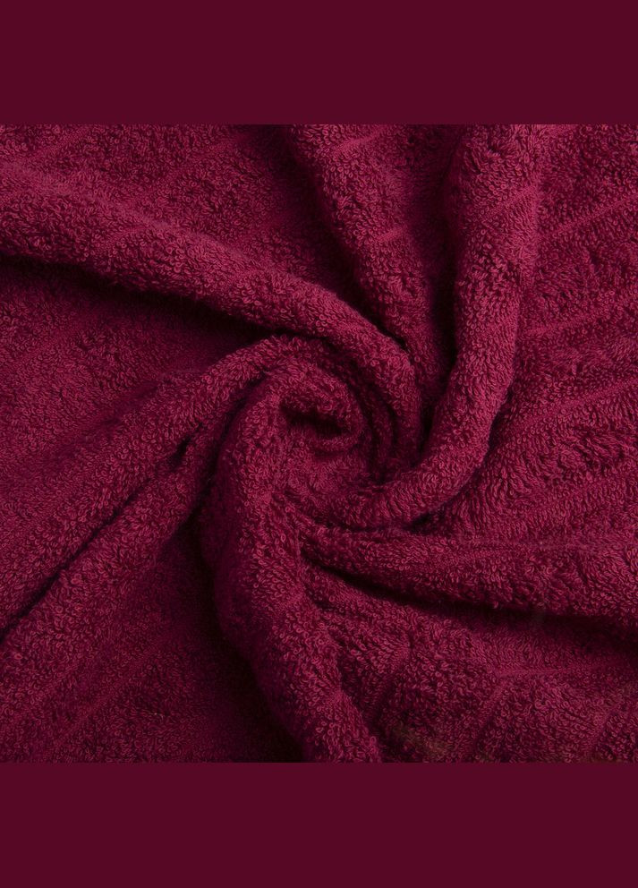 IDEIA полотенце махровое банное 70х130 волна плотность 450 г/м2 хлопок бордо бордовый производство - Узбекистан