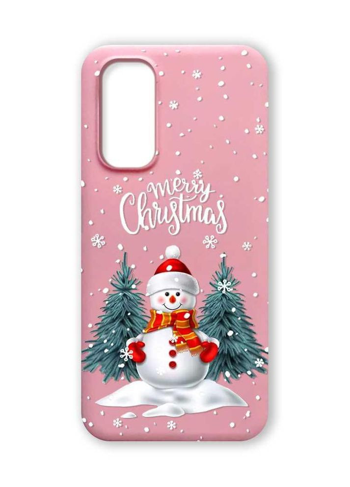 Матовий рожевий чохол на Xiaomi Redmi Note 11 4G Сніговик (принт 152) Creative (362963018)