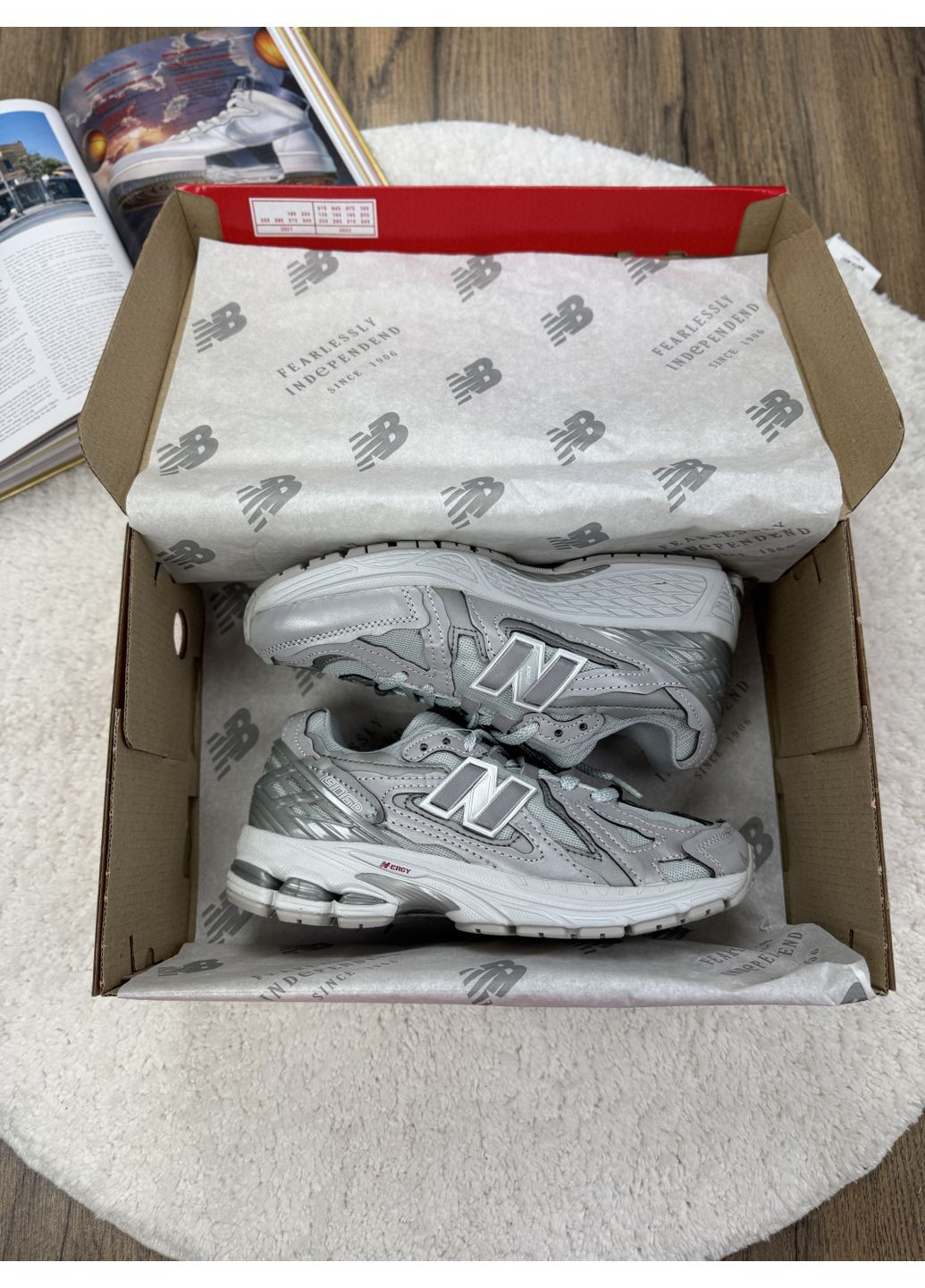 КРОССОВКИ ЖЕНСКИЕ NEW BALANCE 1906D GREY REFLECTIVE НЬЮ БЕЛАНС 1906D No Brand серые демисезоны (367171125)