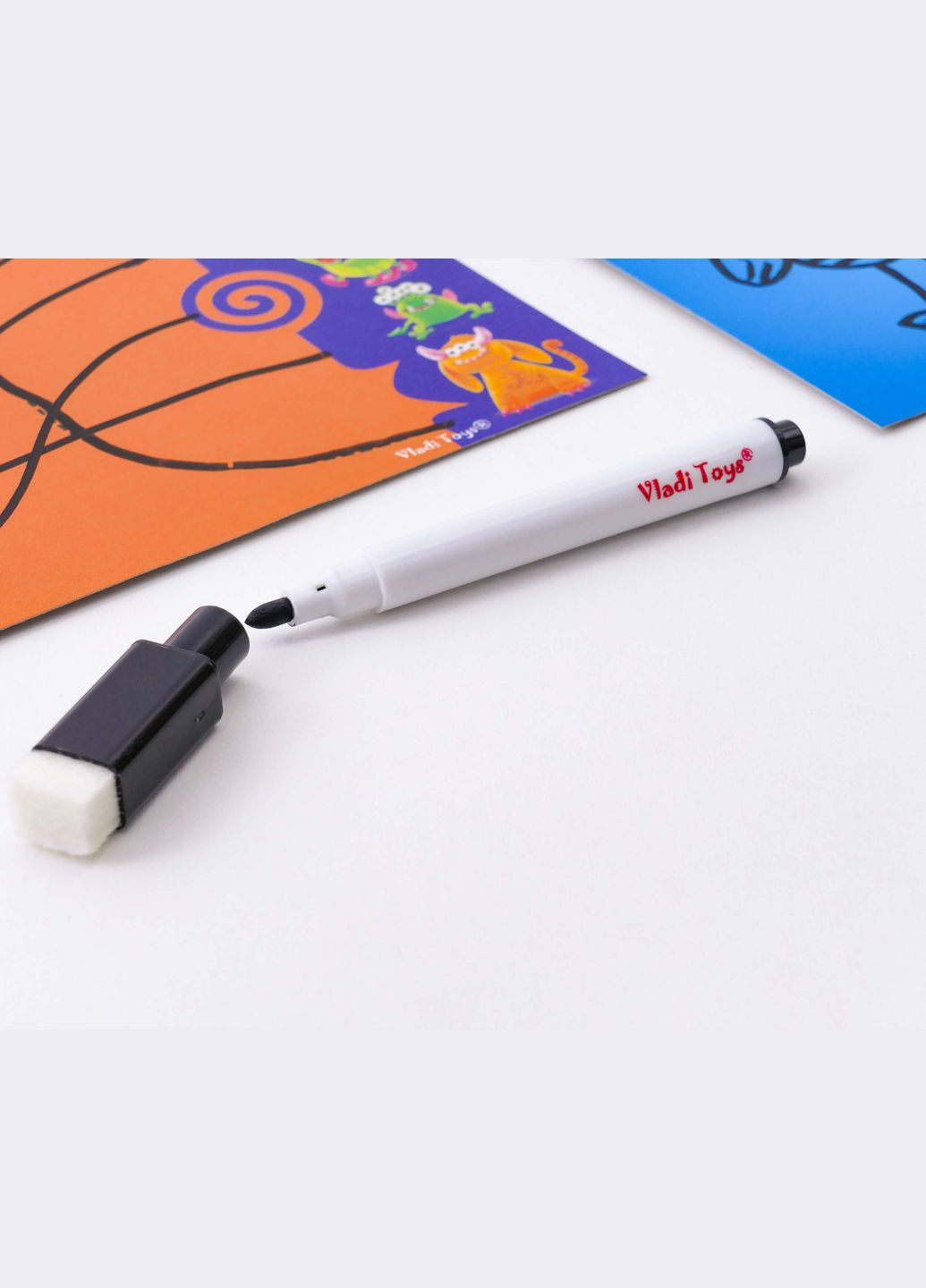 Игра с маркером Пиши и вытирай. Монстрики, укр. () Vladi toys VT5010-18 (328396747)