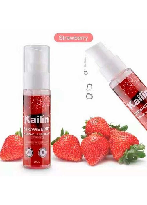 Съедобный лубрикант на водной основе Kailin 30 мл с ароматом клубники. Интимная смазка для секса No Brand (360603787)