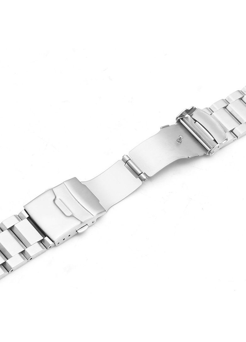 Сталевий браслет для годинника. Ширина 18, 20, 22, 24 мм. Колір: срібло No Brand (370101649)