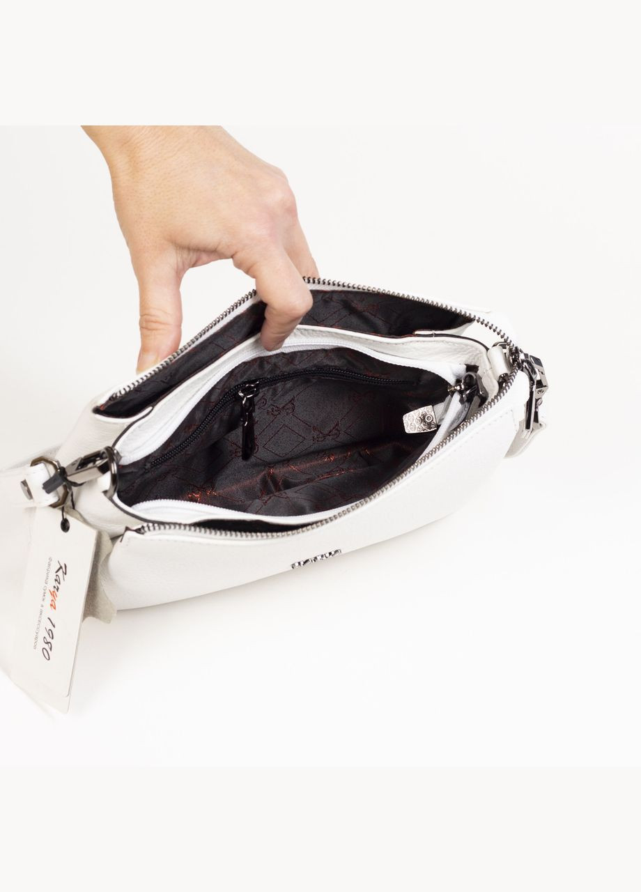 Женская кожаная сумка кросс-боди 5070-09 белая Karya (315922727)