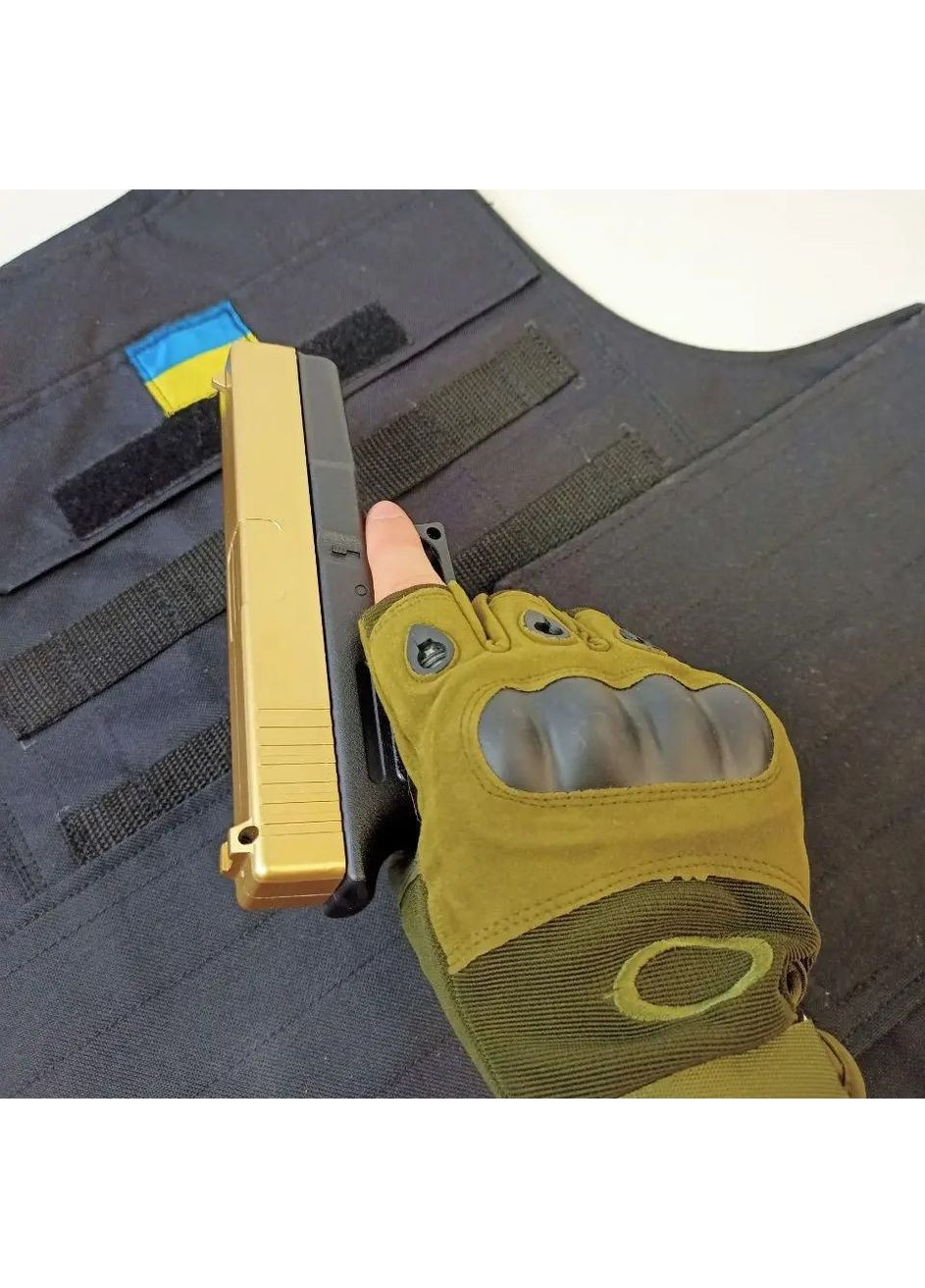 Страйкбольный Пистолет Глок Glock 18 V313 Gold металл, пластик стреляет пульками 6 мм Vigor (370776283)