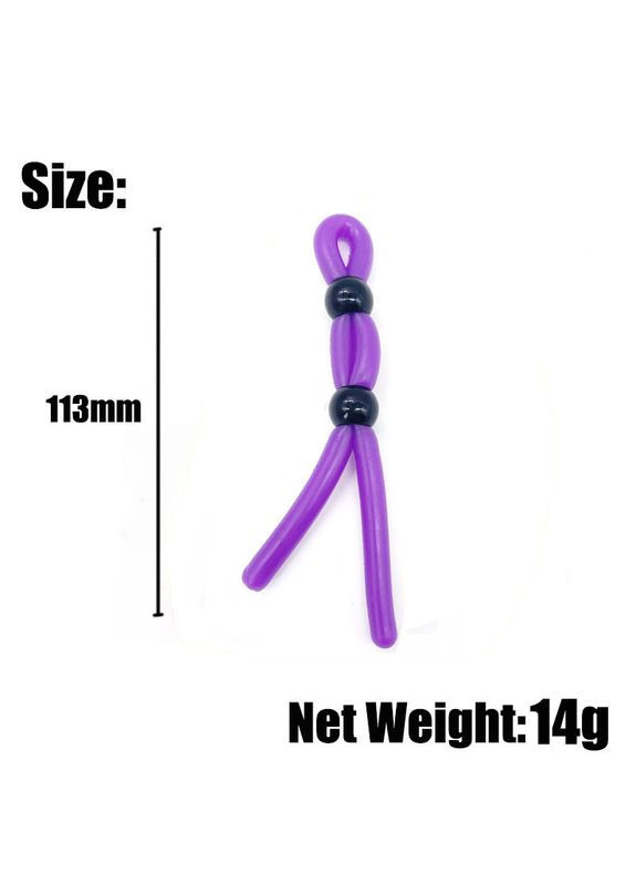 Кольорове ерекційне лассо на пеніс і мошоку, подвійна петля, ерекційне кільце, продовження ерекції, петля Фіолетовий No Brand (314874529)