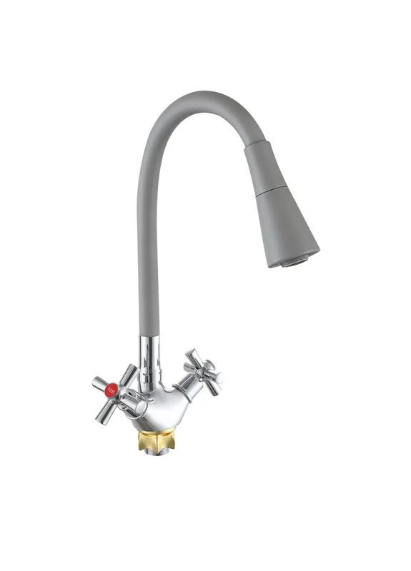 Кухонний змішувач TLT 722 з сірим силіконовим виливом Reflector Gray (ZX5990) Zerix (370948300)