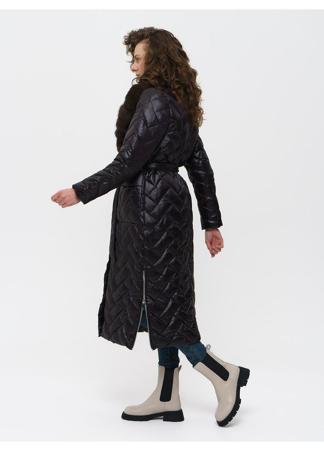 Черная зимняя пальто 21 - 18122 Vivilona