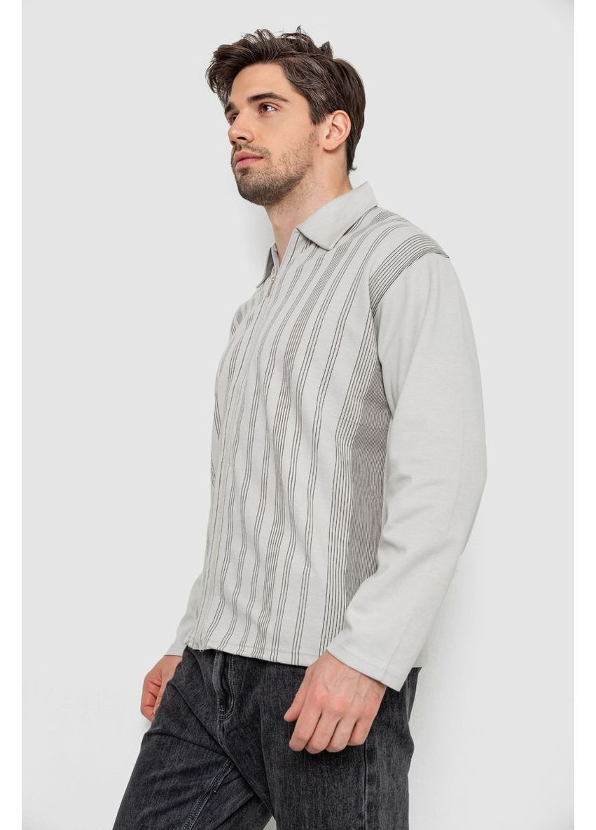 Кофта мужская на молнии в полоску, 238R123 Ager (360860179)