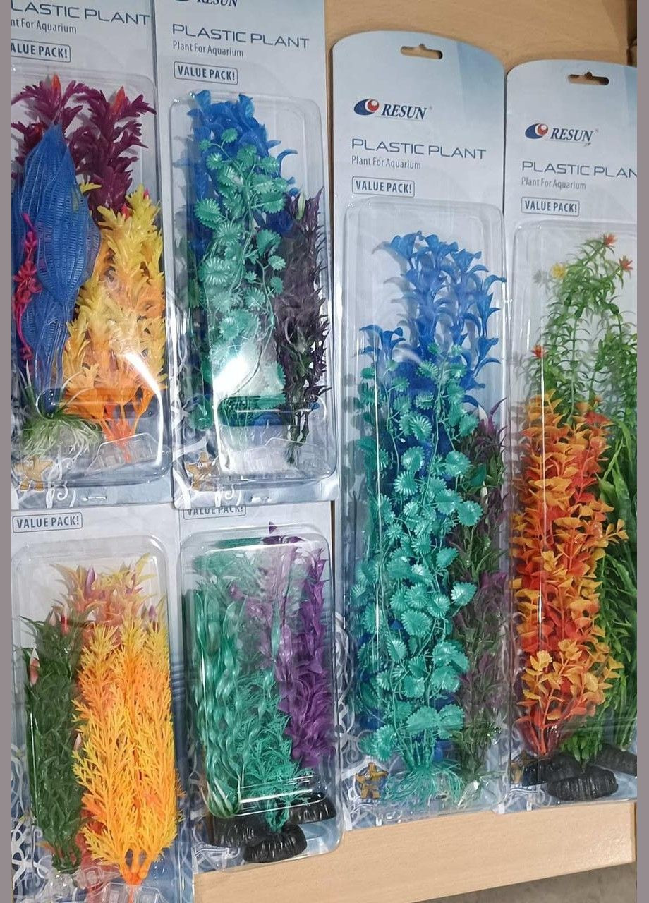 Набір з 3-х шт PLK-134 (20,20,10"25см) акваріумні рослини з пластику, 66072 Resun (305590166)