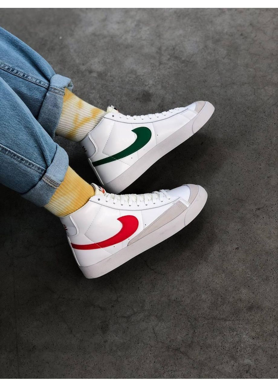 Білі Осінні кросівки чоловічі nike blazer high vintage swoosh найк блейзер No Brand