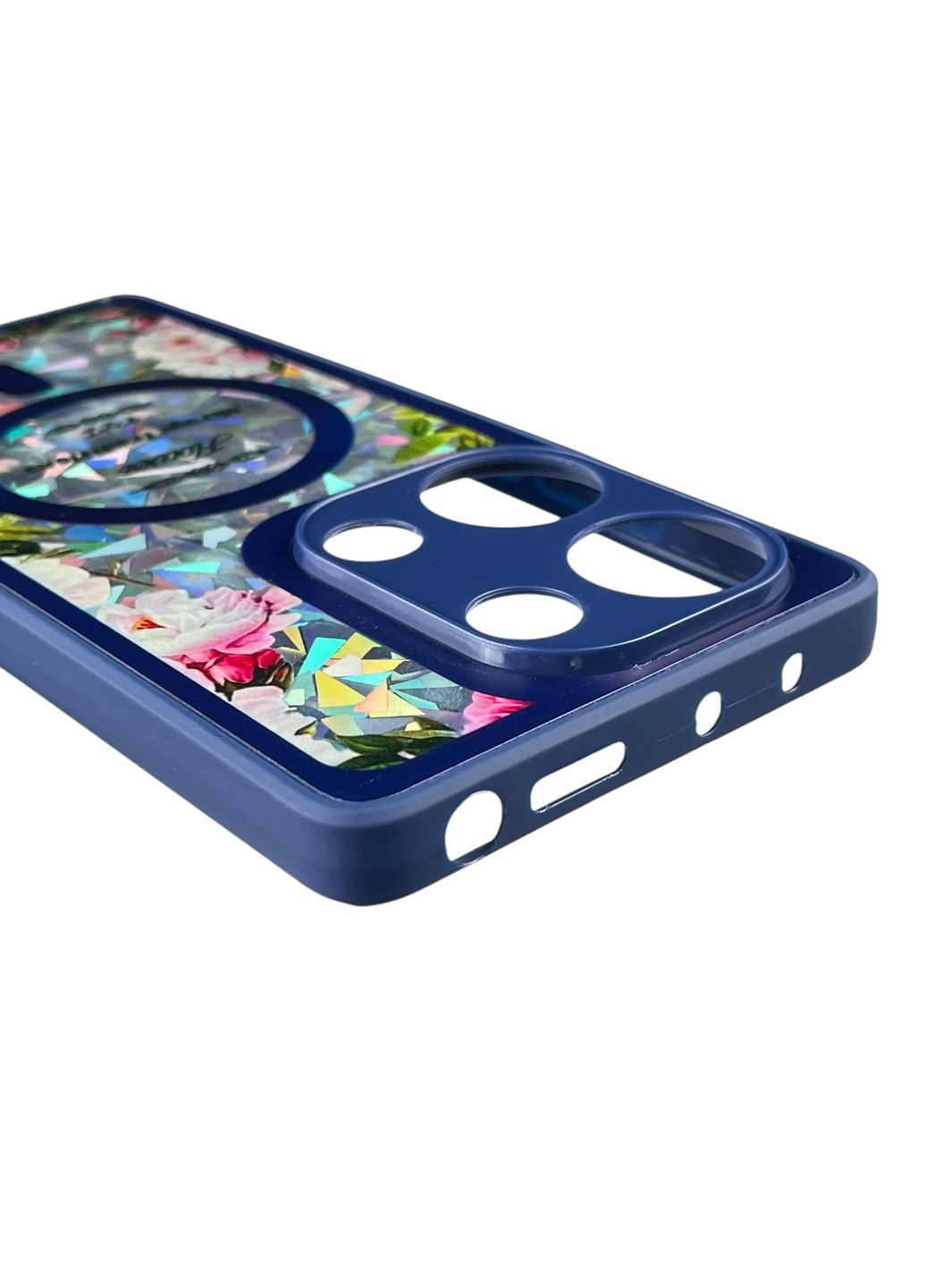 Чохол для POCO M6 Pro 4G з 3д ефектом з магнітом магсейф блискучий на сяомі поко м6 про 4г темно-синій Xiaomi (366020500)