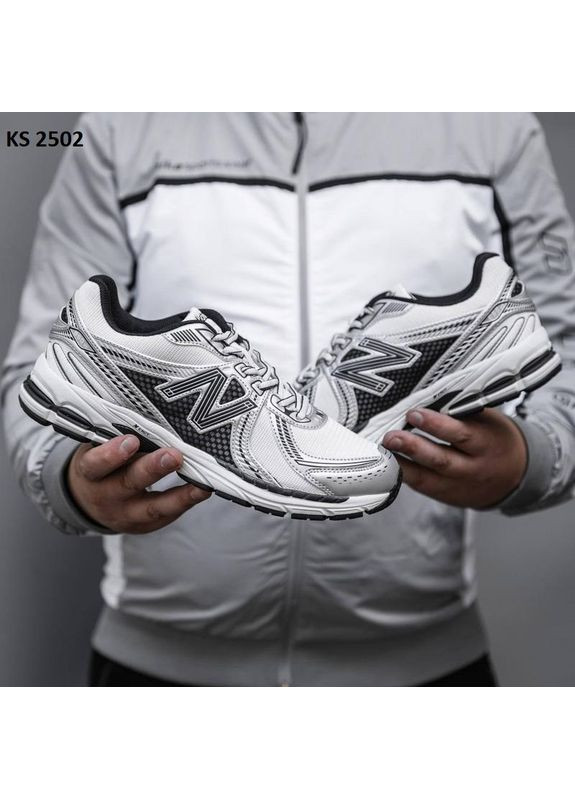 Белые демисезонные кроссовки мужские new balance 860v2 white нью беланс 860v No Brand