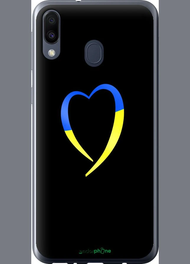 Чехол на Samsung Galaxy M20 Жёлто-голубое сердце "885u-1660-70447" Endorphone (360626310)