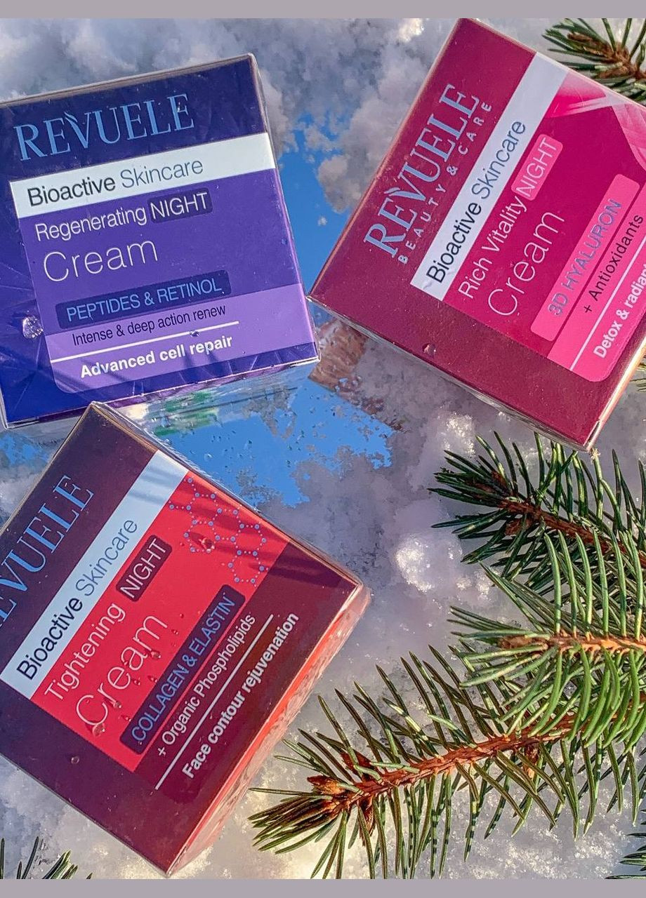 REVUELE Крем для лица Bio Active 3D Hyaluron Skin Care ночной с гиалуроном 50 мл — Крем, Болгария (312540850)