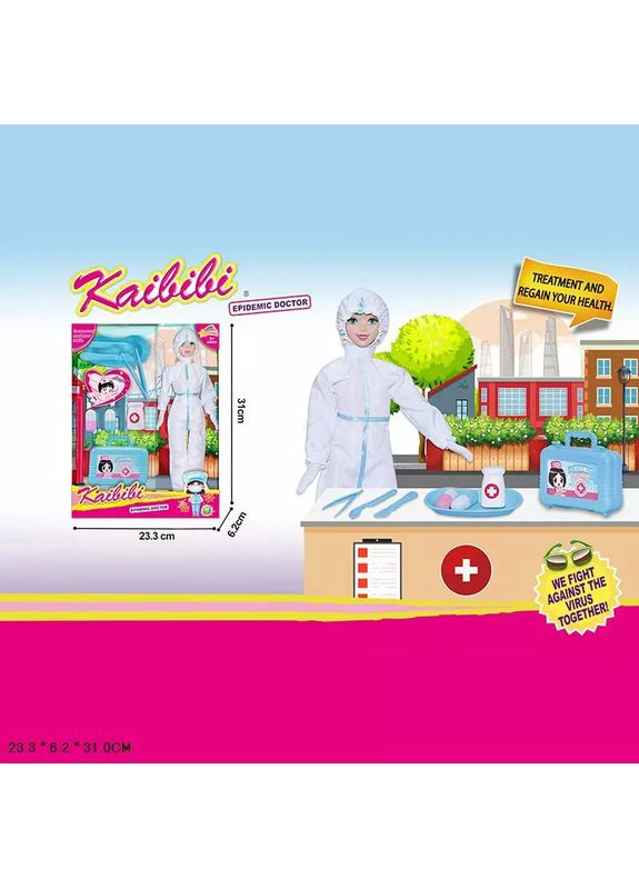 Лялька в образі доктора з набором аксесуарів - медична іграшка для дітей - No Brand BLD320 (371814086)