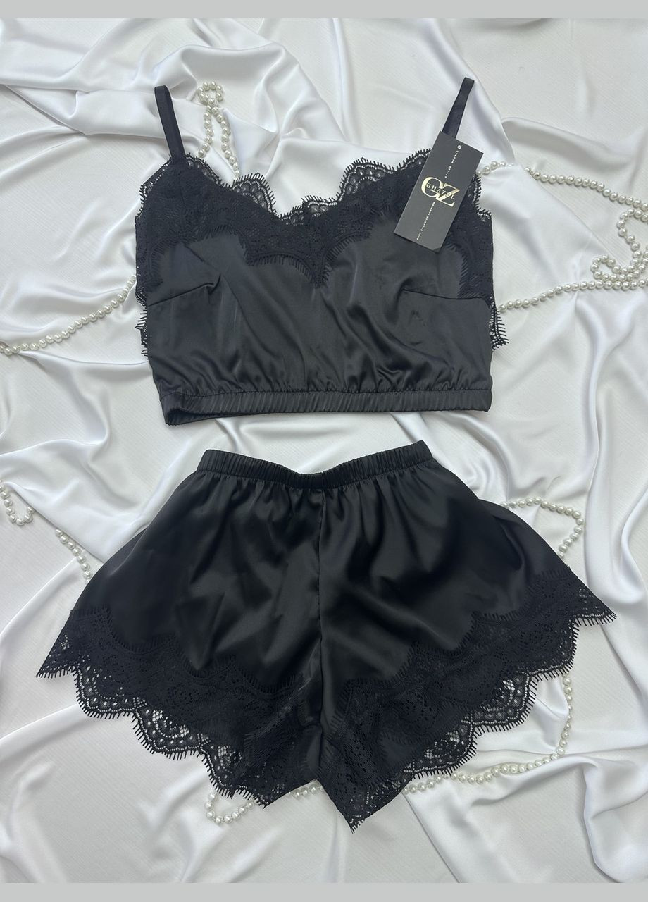 Серая всесезон шелковый домашний комплект шортики+майка+халат шелк синди тройка топ + шорты Ghazel