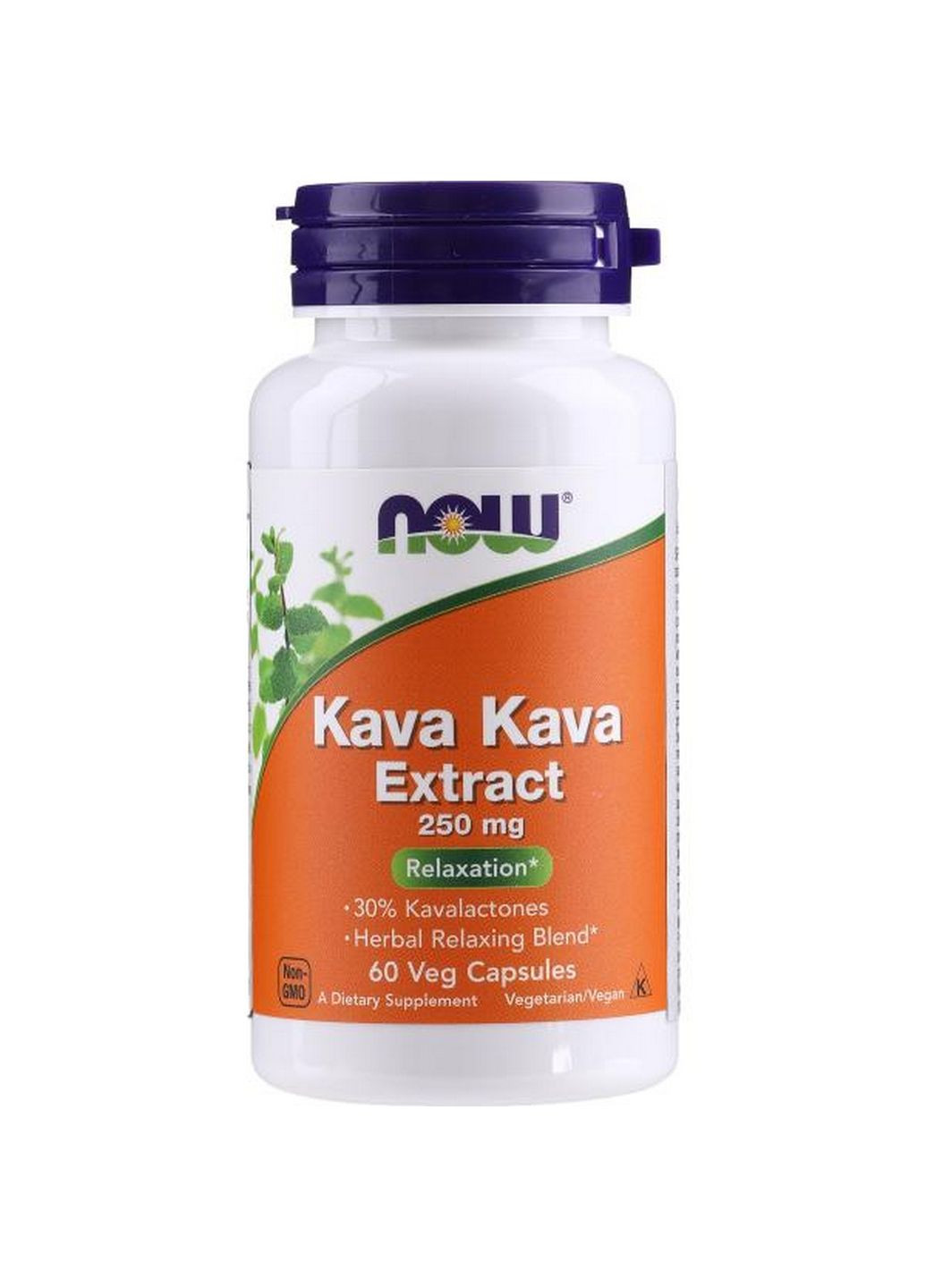 Натуральна добавка Kava Kava Extract 250 mg, 60 вегакапсул Now (293481873)