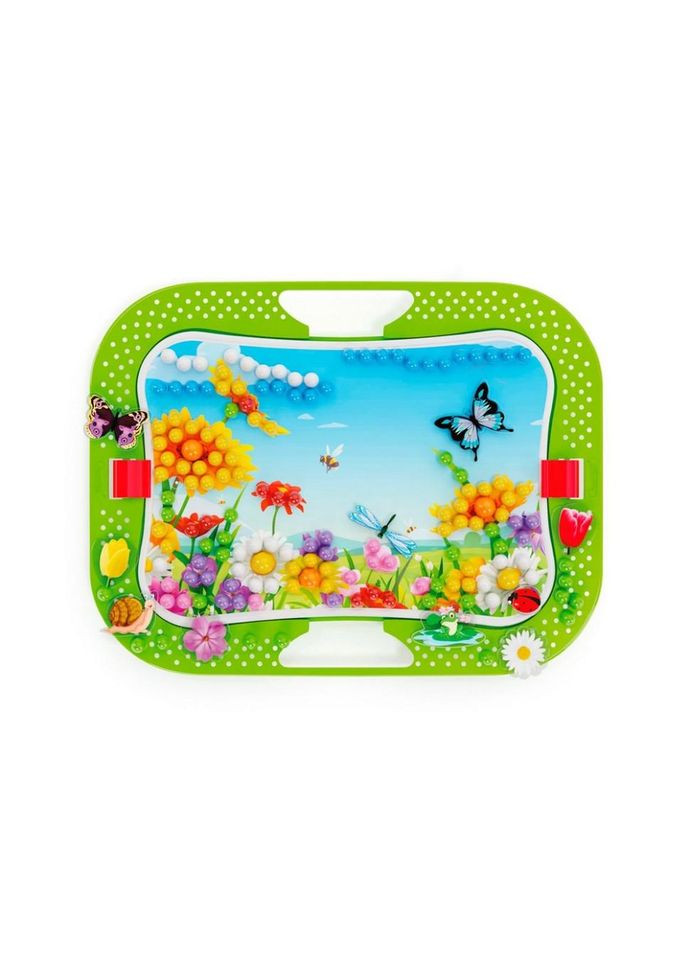 Творческий набор для занятий мозаикой Quercetti 0968-Q, 300 фишек, 16 фигурок, доска No Brand (365638974)