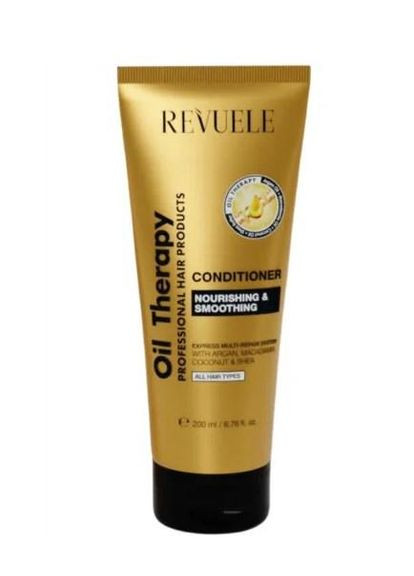 Кондиціонер для всіх типів волосся Oil Therapy Живлення та розгладжування 200 мл REVUELE (367986290)
