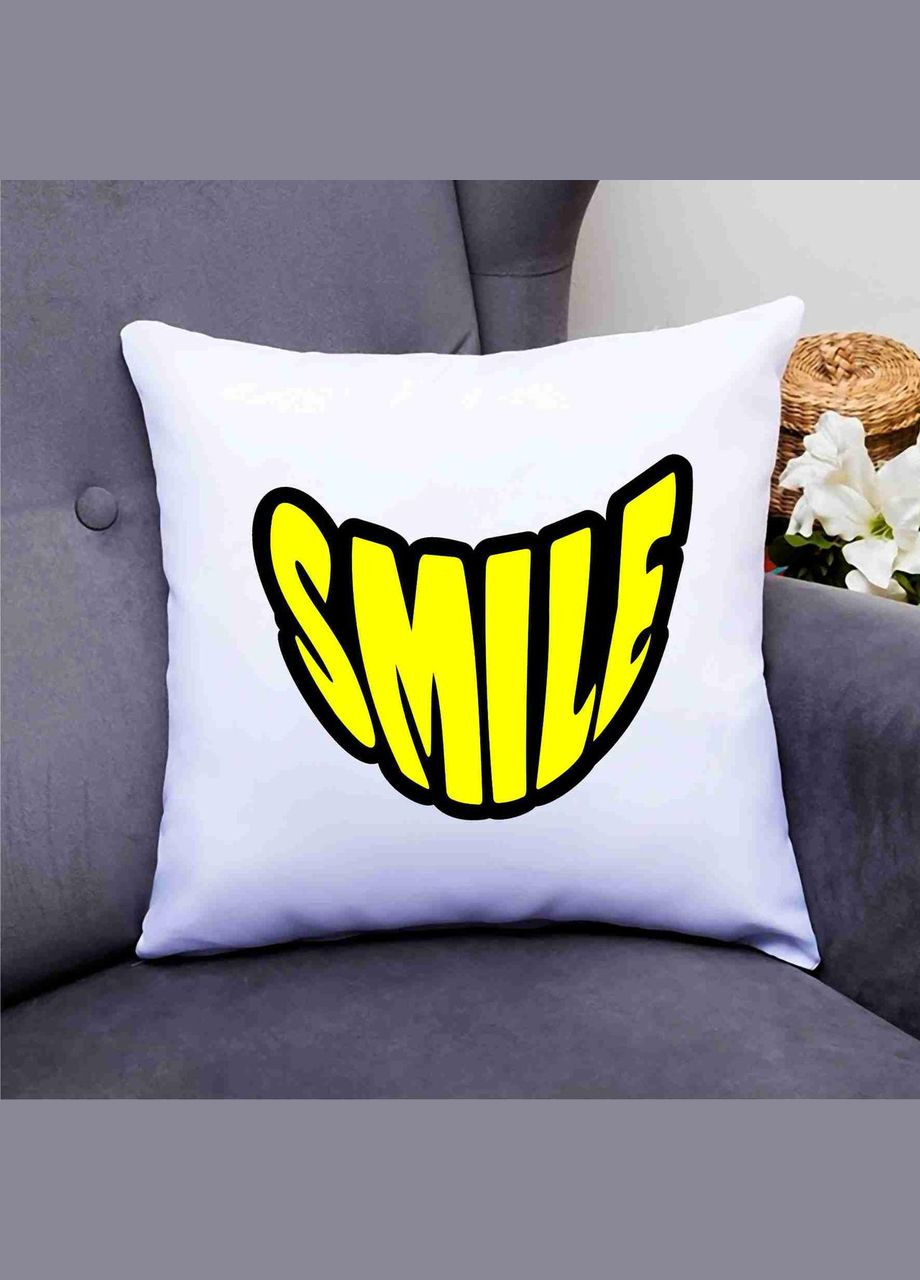 Декоративная подушка с принтом "Smile. Улыбка" Push IT Кавун (316096097)